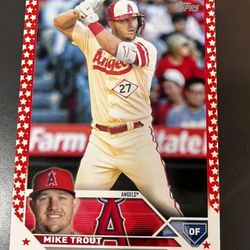 2023 Topps Series 1 Mike Trout Independence Day #/76 . Condition is Ungraded. Shipped with USPS Ground Advantage.
