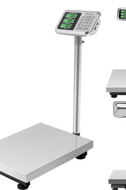 660lbs 300kg Weight Computing Floor Platform Scale + Charger