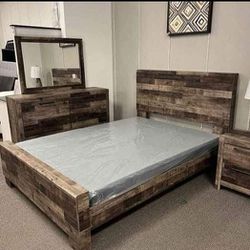 Home Garden $19 Down Financing Or Cash 

Derekson Multi Gray Bedroom Set

4pc( Panel Bed, Dresser Nightstand And Mirror)