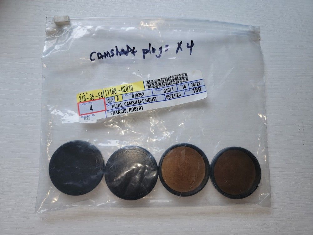 Toyota/Lexus  OEM Cam Shaft Plugs-NEW-Dealership Bought