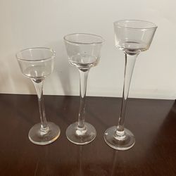 Glass Candle Holders (16 Piece)