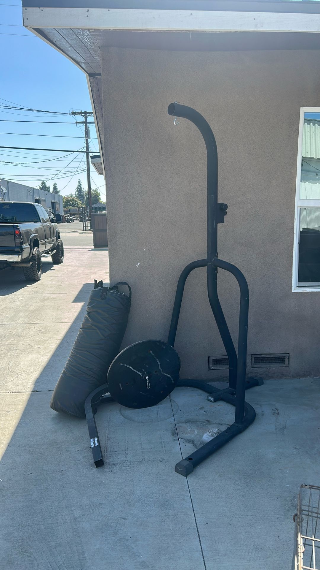 Punching Bag With Speed Bag Arm