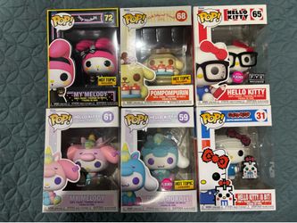 Sanrio / KAWAII / Hello Kitty And Friends / Funko Pop Set Of 6 Items