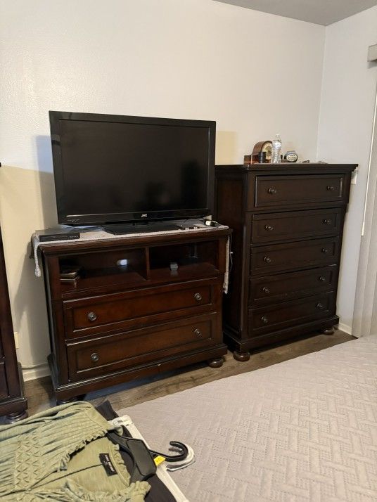 Two Dressers And Two End Tables