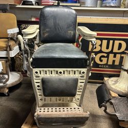 Antique Emil J. Paidar Barber Chair Porcelain Finish 