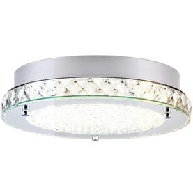 Flush Mount Ceiling Light Modern LED Bedroom Lights for Ceiling Upgraded 3000/4000/5000K Adjustable 1980 LM Crystal Chandelier Dimmable Ceiling Lamp f