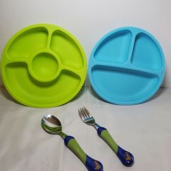 Children Silicone Plates & Utensil