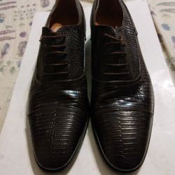 Gucci Men's Lizard Exotic Shoes Size 11 Like New Worren One Time No Box Used