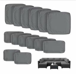 14-Piece Outdoor Cushion Cover Set (Slipcovers Only)