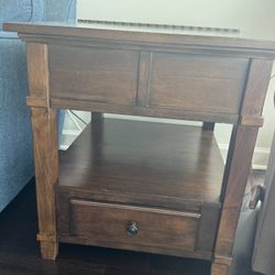 End table with storage and power outlet for sale
