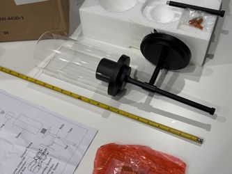 2 pk - Black 17” Hardwired Wall Sconces - New