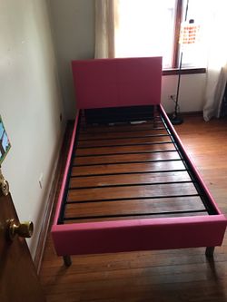 Pink kids bed frame