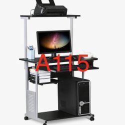 2 Tier Mobile Computer Desk 