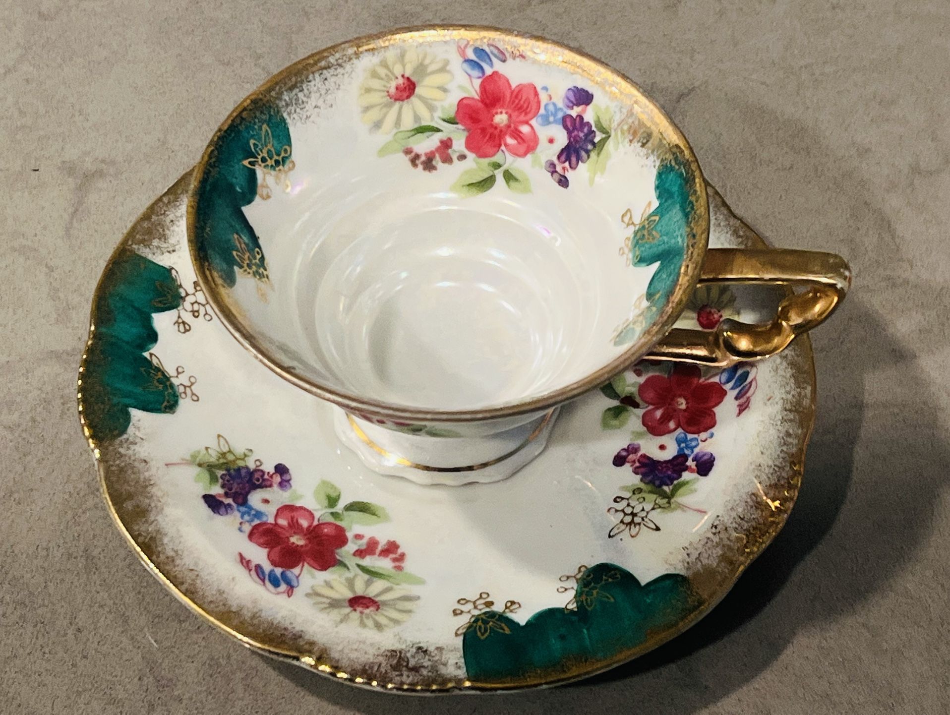 Vintage Porcelain Teacup Set