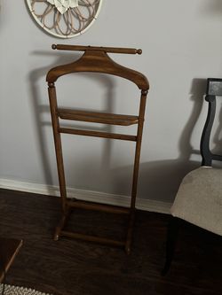 Vintage Wooden Valet Stand / Clothes Butler