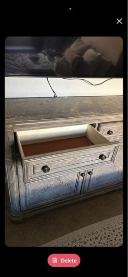 Gray Wood Storage Cabinet