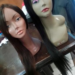 2 (100 Percent) Human Hair Wigs