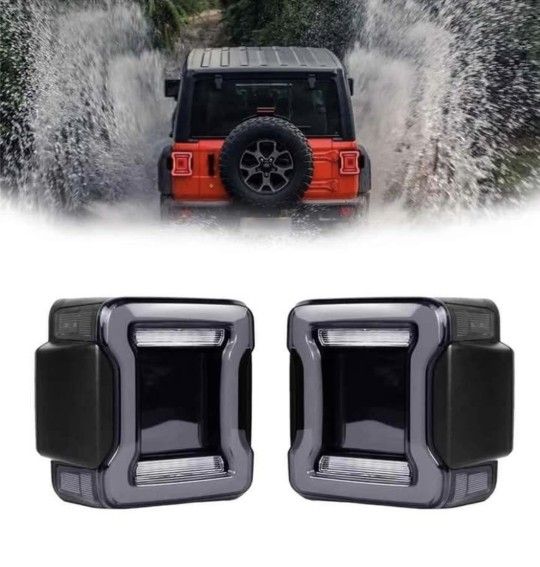 (New) Jeep Wrangler Smoked LED Rear Tail Lights for JK 2007-2017