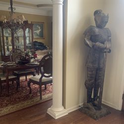 Antique Life Size Knight Statue 