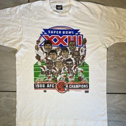 Vintage Cincinnati Bengals 1987 Caricature T-shirt NFL Football size L Superbowl