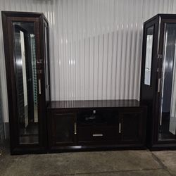 Mueble Para La Tele Yeva Una Madera Con Luces Arriba