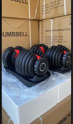 I’m selling pairs adjustable dumbbell brand new in boxes (Each dumbbell (5 lbs To 52 5 lbs) for the pair $240