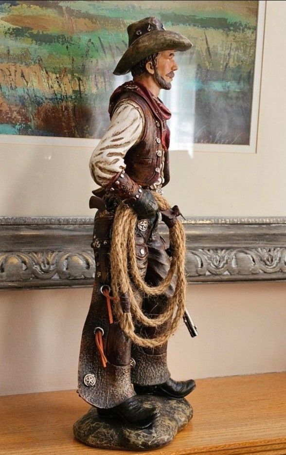 Large COWBOY STATUE 17" X 6" New