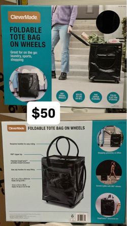 Foldable Tote Bag on Wheels