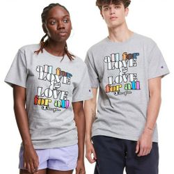CHAMPION LARGE UNISEX ALL FOR LOVE T-SHIRT