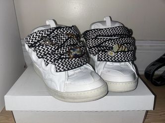 Lanvin Curb Sneaker White Leather Size 9
