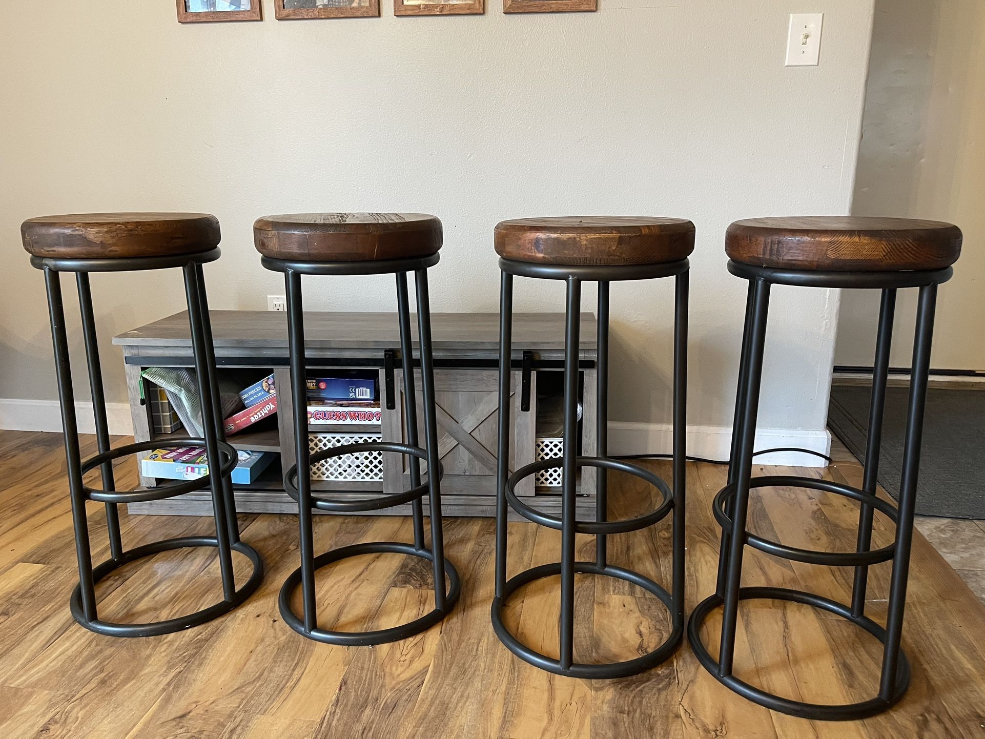 Wood & Metal Stools