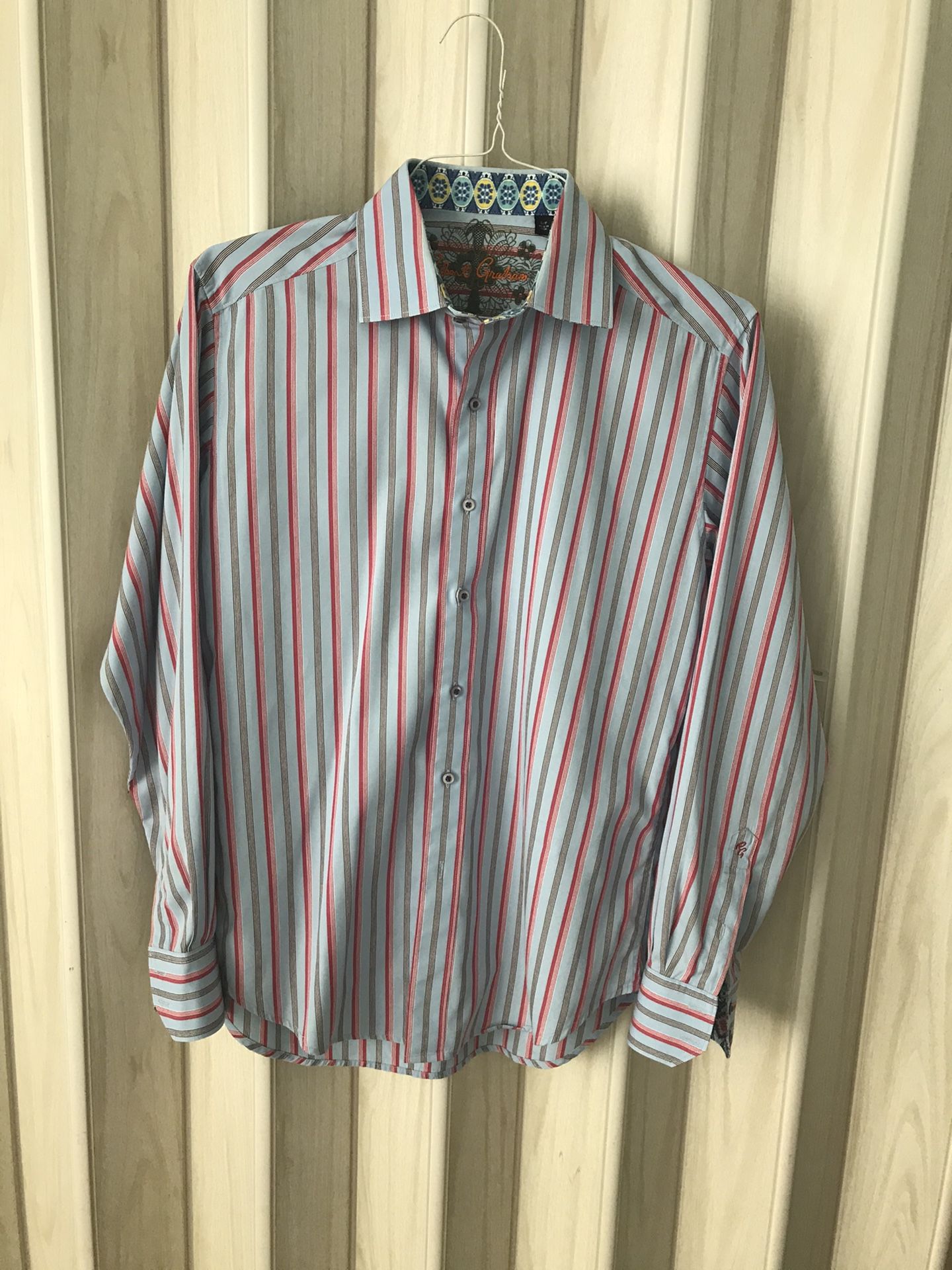 ROBERT GRAHAM; DRESS; SHIRT BUTTON DOWN SIZE S