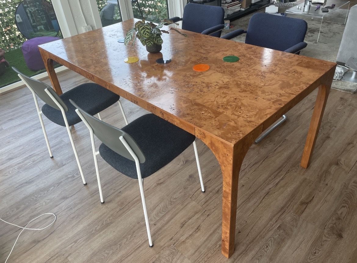 CB2 Burl Wood Dining Table