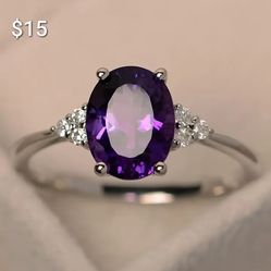 Gorgeous Purple rings sizes 5-10