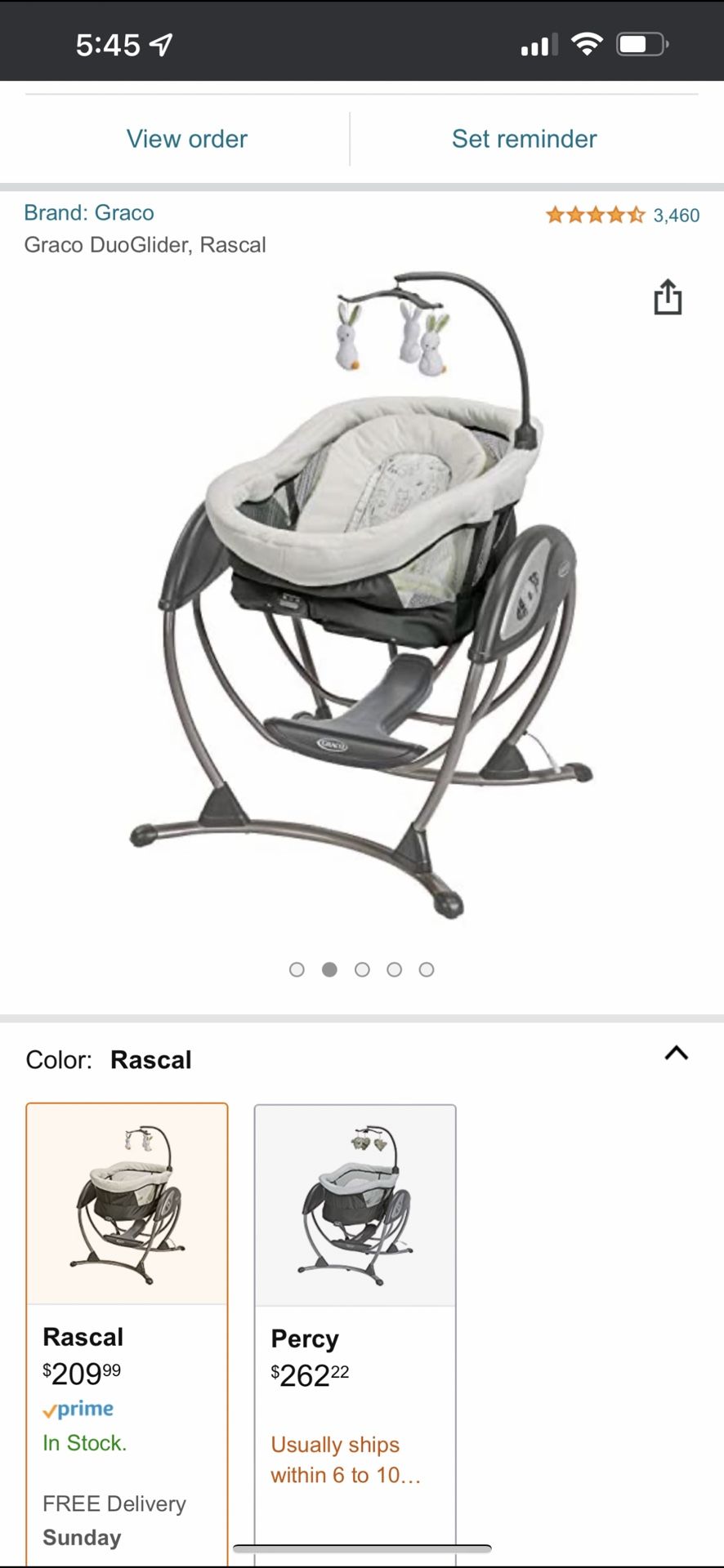 Graco DuoGlider, Basinet and Swing 