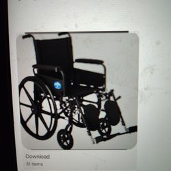 Medline Durable Steel Wheelchair 