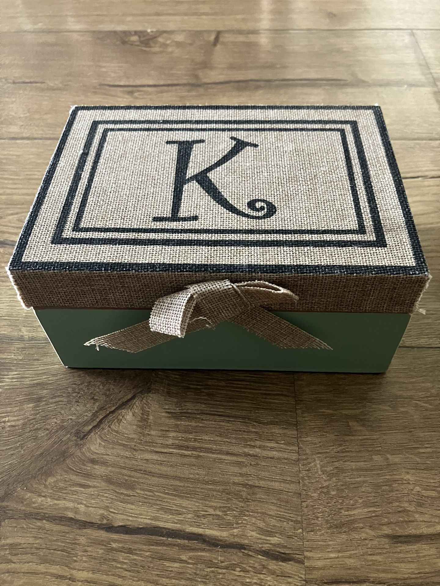 Letter K Wooden Jewelry Box/ Gift Box