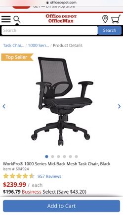 Workpro 1000 mesh task chair deals