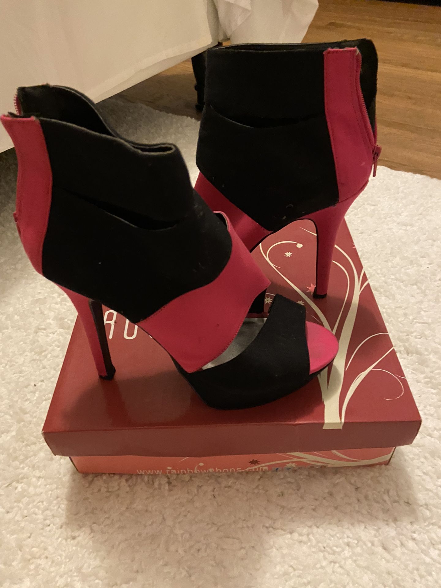 Hot Pink & Black Heels