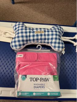 TOP PAW WASHABLE DOG DIAPERS + PULL TOY. NOT USED