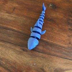 5 Inch 3D Printed Blue Great White Shark