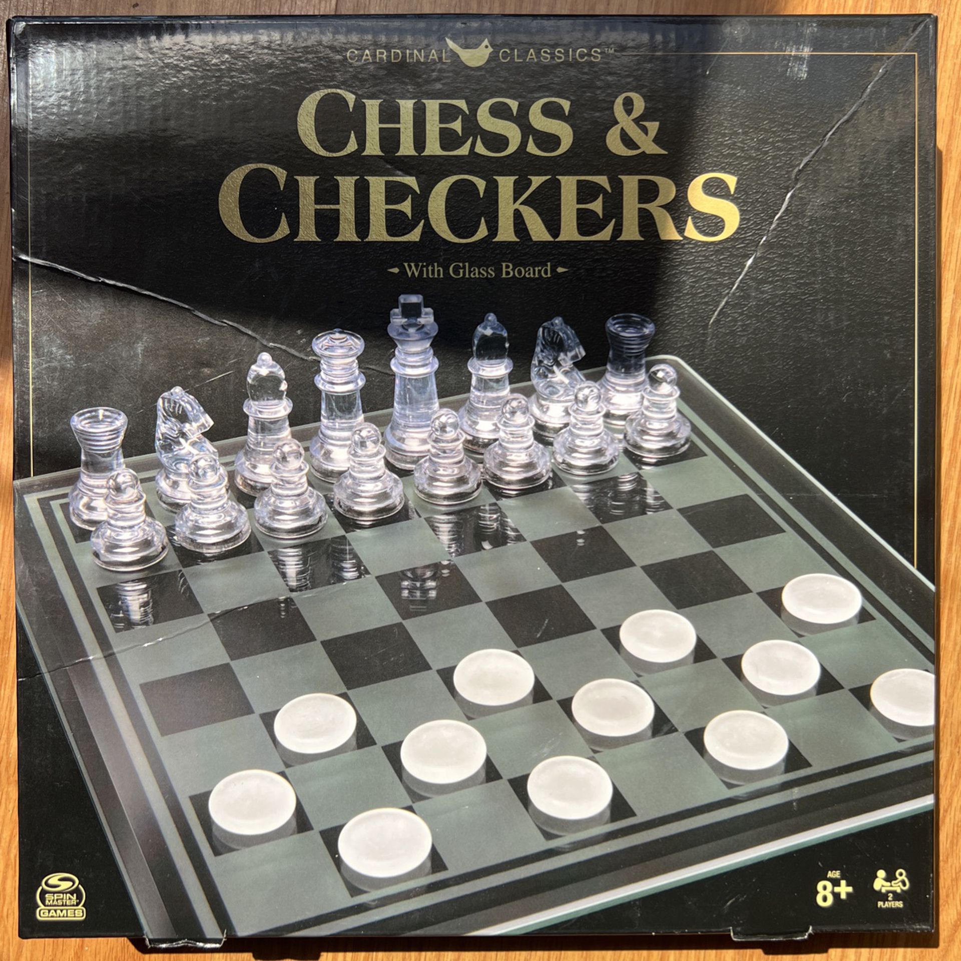 Glass Chess & Checker Board
