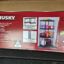 Husky 4-Shelf Heavy-Duty Metal Adjustable Garage Storage Shelving
