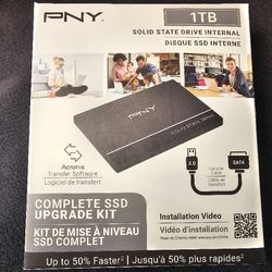 PNY 1TB CS900 2.5” Solid State SATA-III SSD Upgrade Kit w/ Transfer Cable and Software