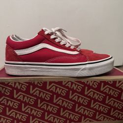 Red Old Skool Vans M6/W7.5