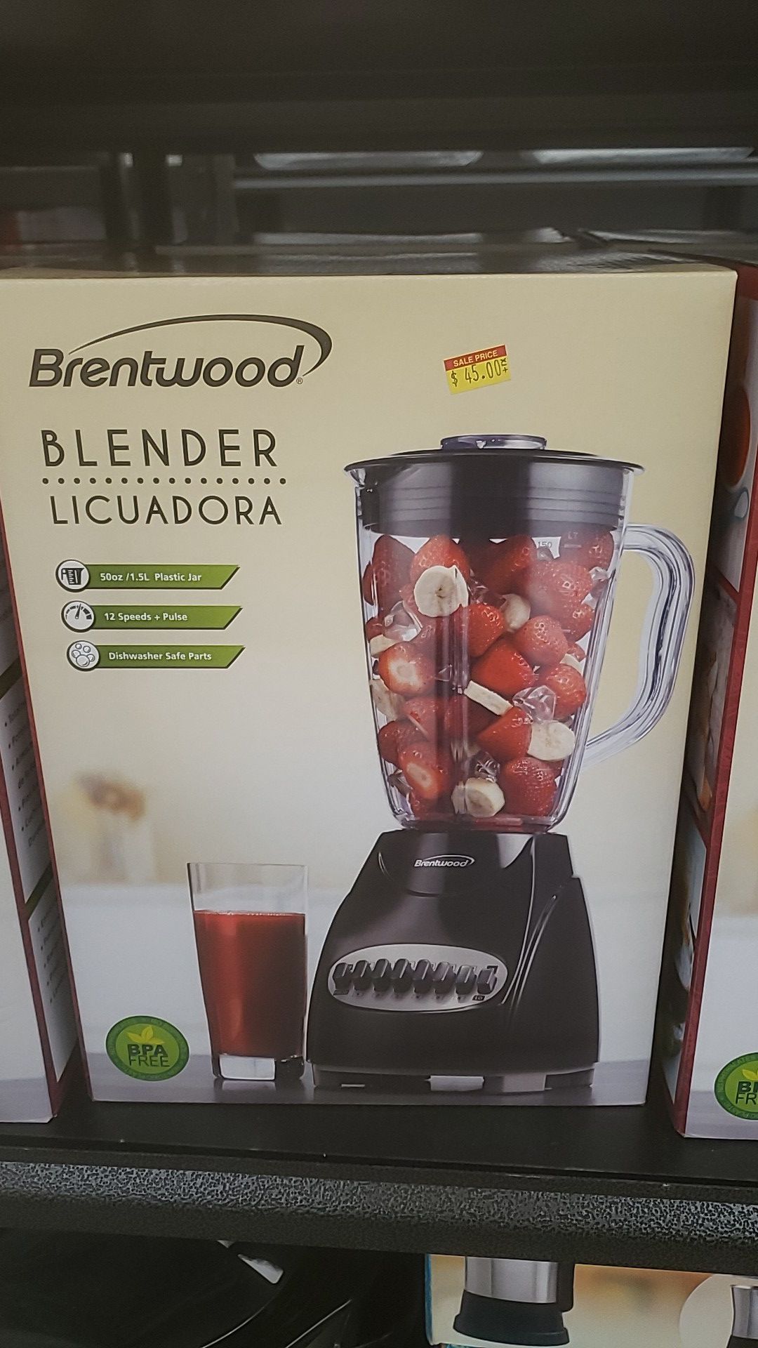 Brentwood BLENDER 12 speed 50 oz plastic jar