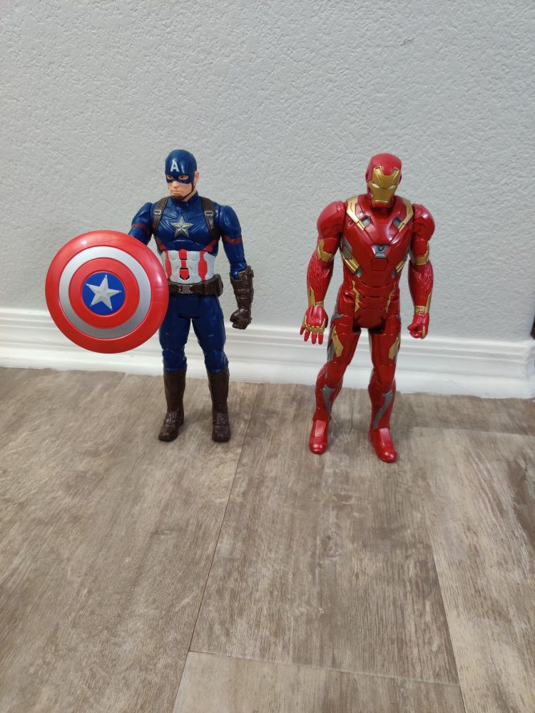 Iron man and Captain America toys