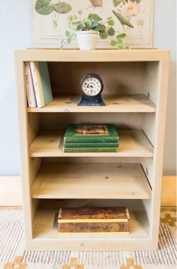 4 Shelf Natural Pinewood Bookshelf
