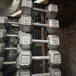 Cast Iron Dumbbell Set 