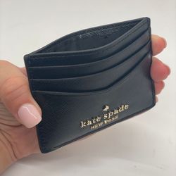Kate Spade Black Plain Cardholder